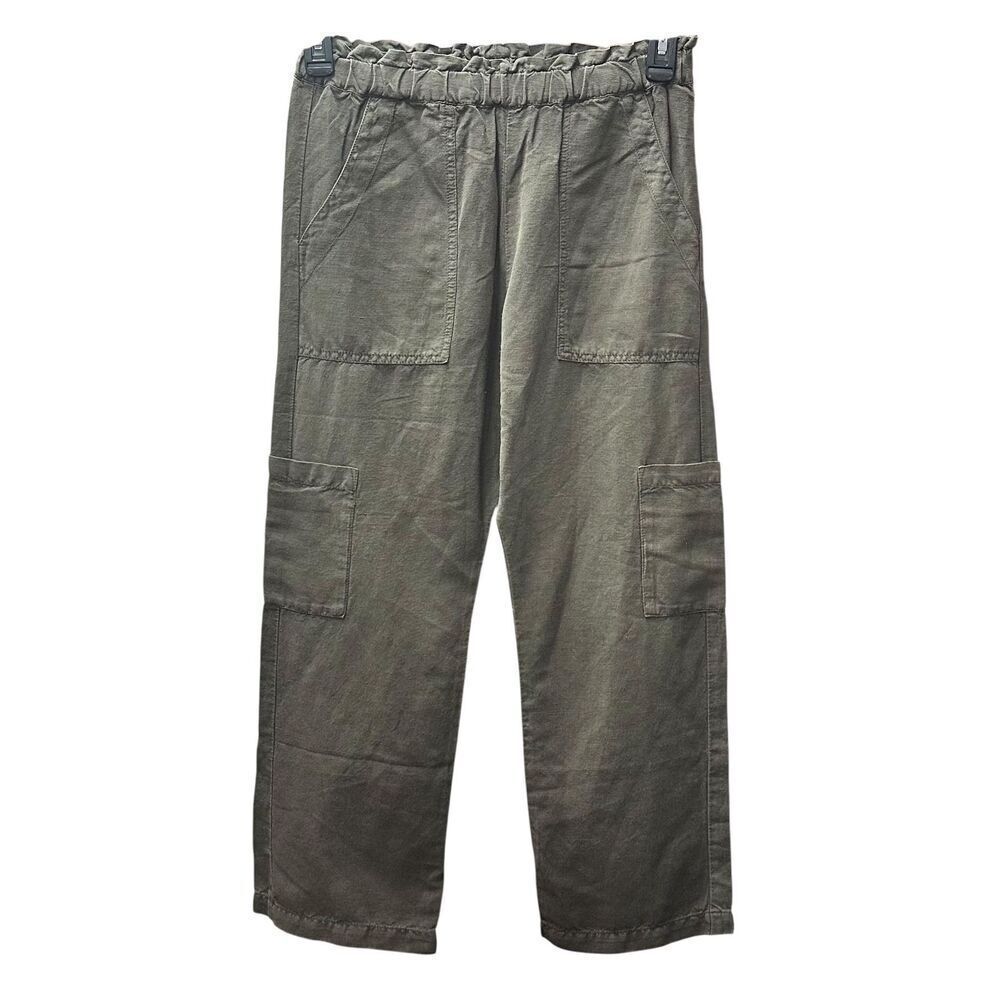NSF Linen/Cotton Cargo Pant in Army Green NWT Size XS